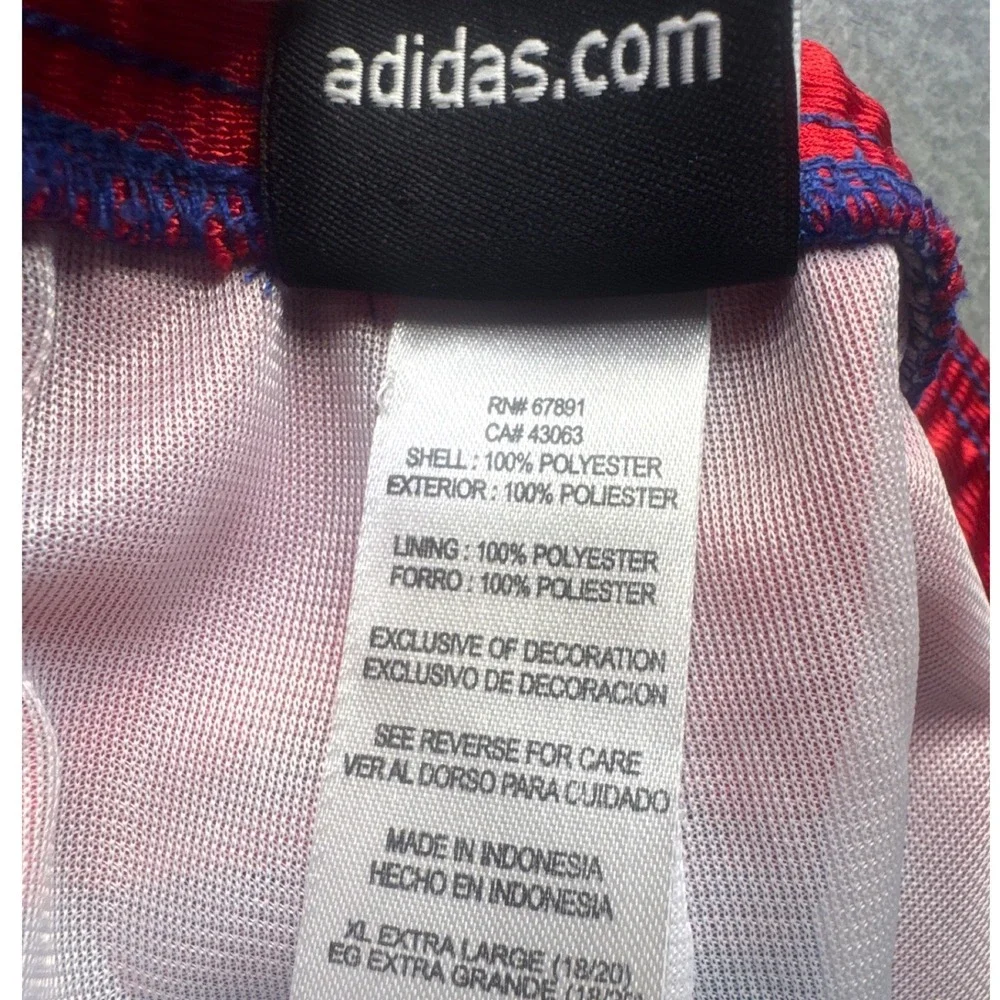 Adidas Texas Rangers Kids XL 18/20 Blue Red Mesh Athletic Shorts NWT R438R66N‎
